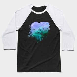 Abstract Art - Teal Falcon Heart Baseball T-Shirt